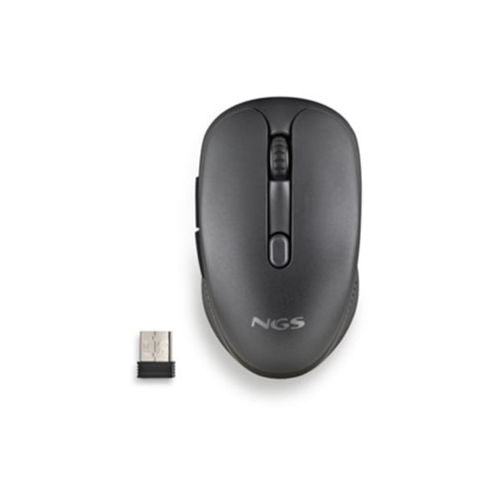 Mouse wireless NGS Evo Rust, 1600 dpi, negru