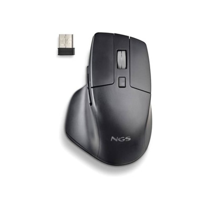 Mouse wireless multifunctional NGS HIT RB, negru