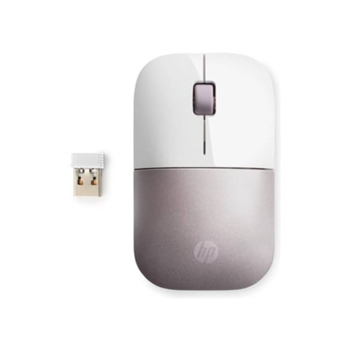 Mouse wireless HP Z3700, 1200 dpi, roz