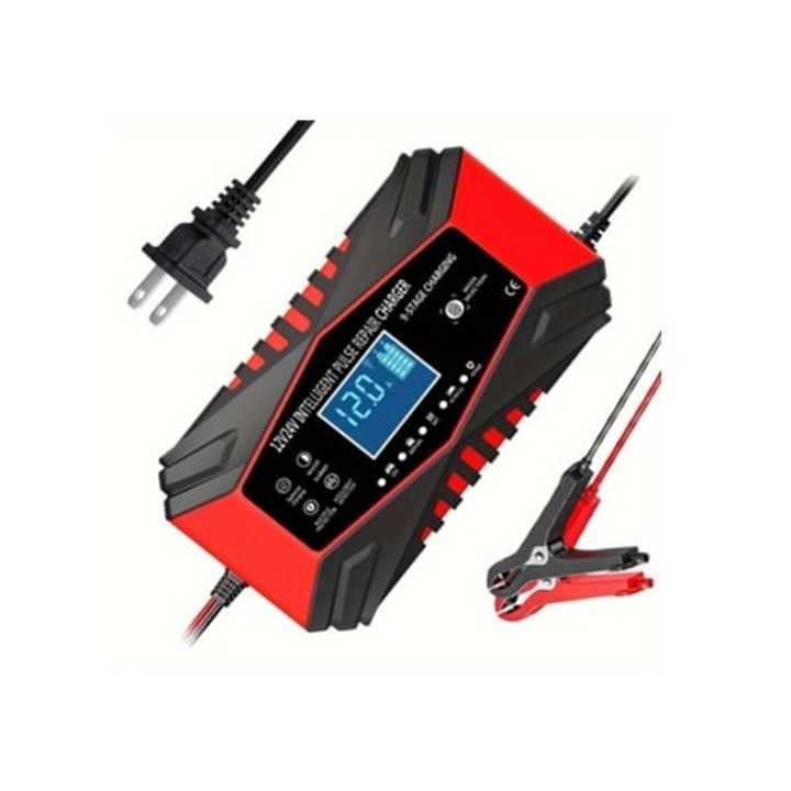 Redresor auto 12V12A/24V5A, inteligent, cu priza EU