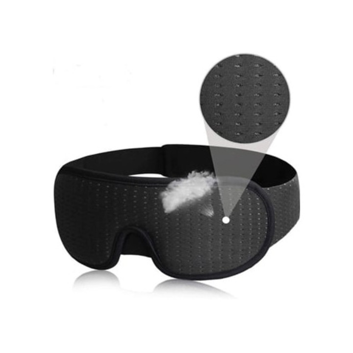 Masca de somn, material sportiv, pentru barbati si femei, blocare lumina, confortabila, set