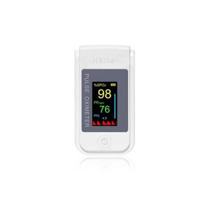 Pulsoximetru, monitorare Spo2, ecran color TFT, alb