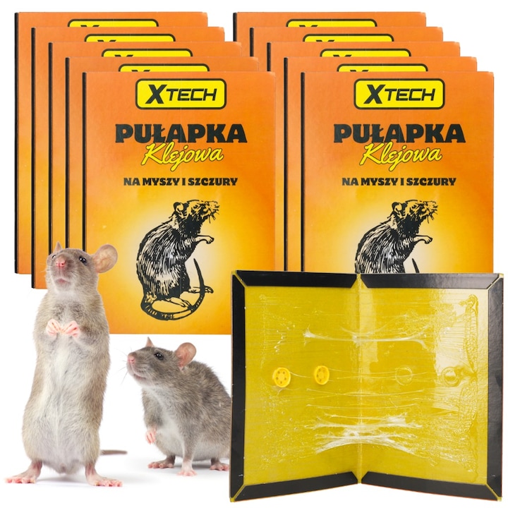 Set 10 capcane pentru Soareci, Sobolani, XTECH, Ultra Mocni, Compacte