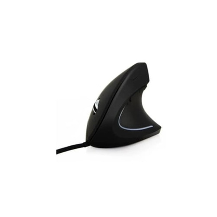 Mouse ergonomic stang, negru, USB