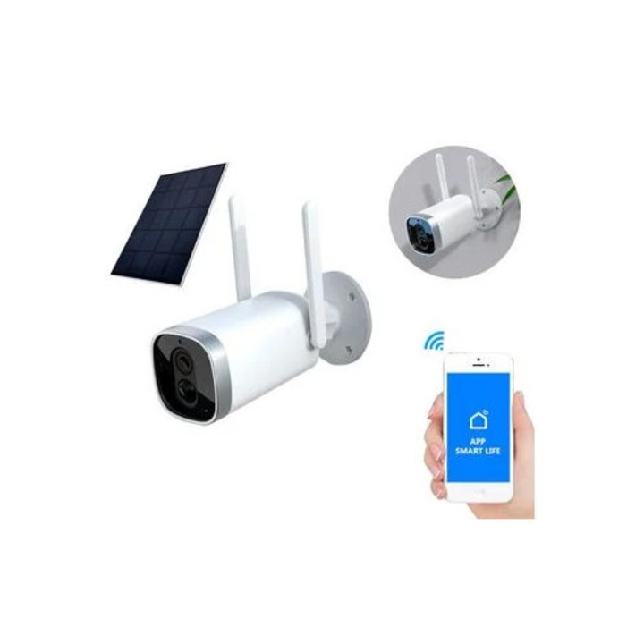 Wi-Fi камера за наблюдение с батерия, 2 MP EHD, соларен панел