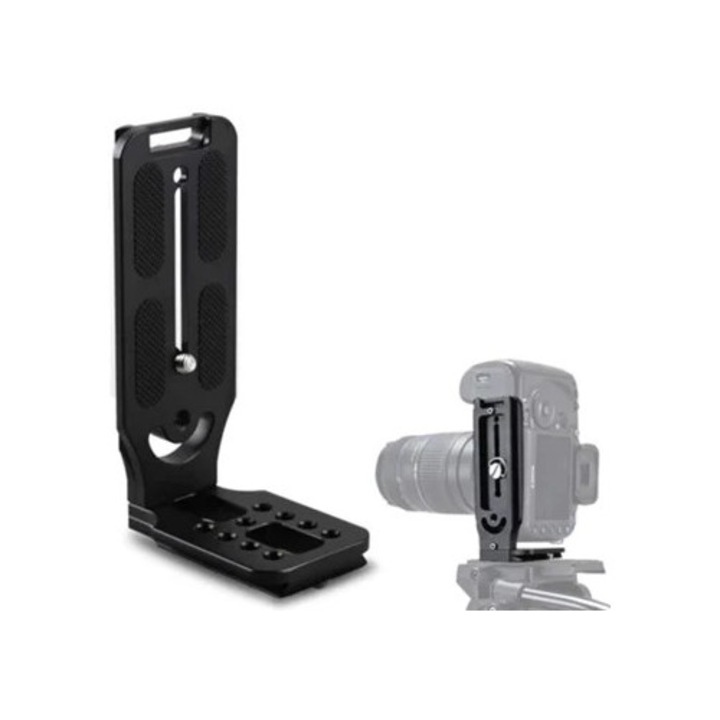 Suport L pentru camera, cu eliberare rapida, negru