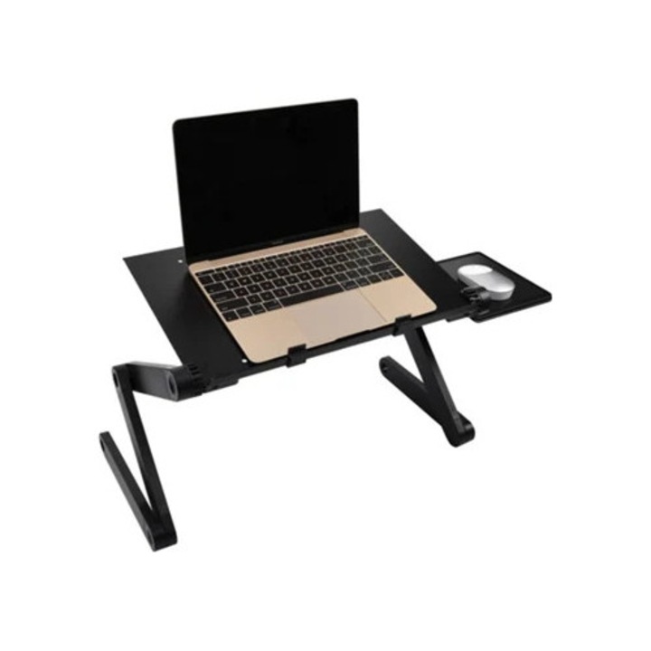 Suport laptop ajustabil, negru, pentru canapea