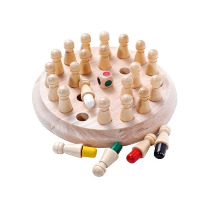 Образователна дървена игра за памет за деца