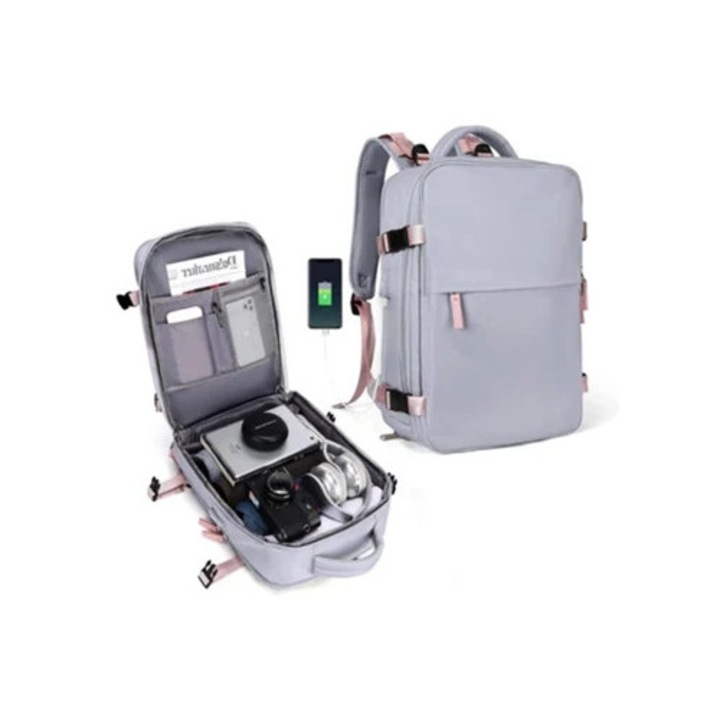 Női vízálló utazó hátizsák, többfunkciós, vízálló zsebbel, 30x45cm