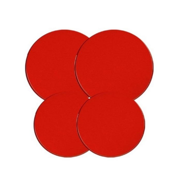 Hőálló szilikon tűzhelyvédő készlet, 4 darab, kerek, BPA-mentes, zöld