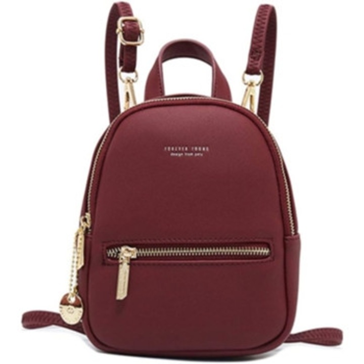 Rucsac fashion dama, multifunctional, design confortabil, piele vegana impermeabila, curea ajustabila