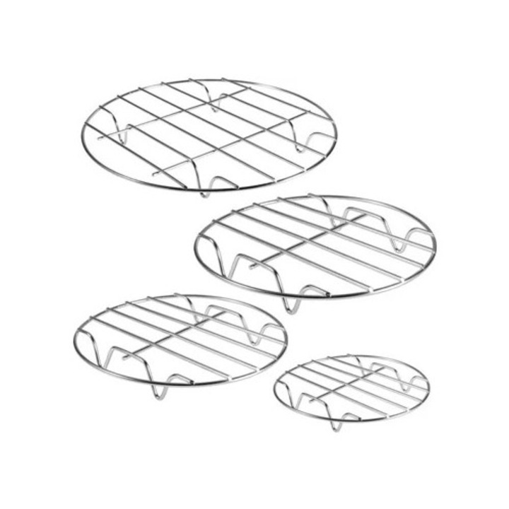 Italtartók, rozsdamentes acél 304, kerek hűtőtartó készlet, többcélú, sütőálló, könnyen tisztítható