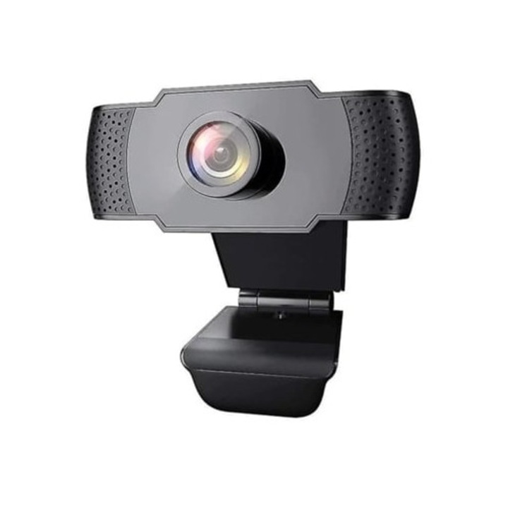 Webkamera 720p mikrofonnal, USB 2.0, automata fénykorrekció, fekete