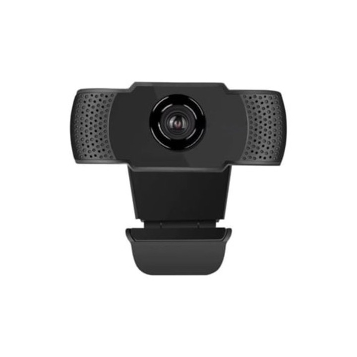 Webkamera HD 1080p mikrofonnal, fekete, számítógéphez