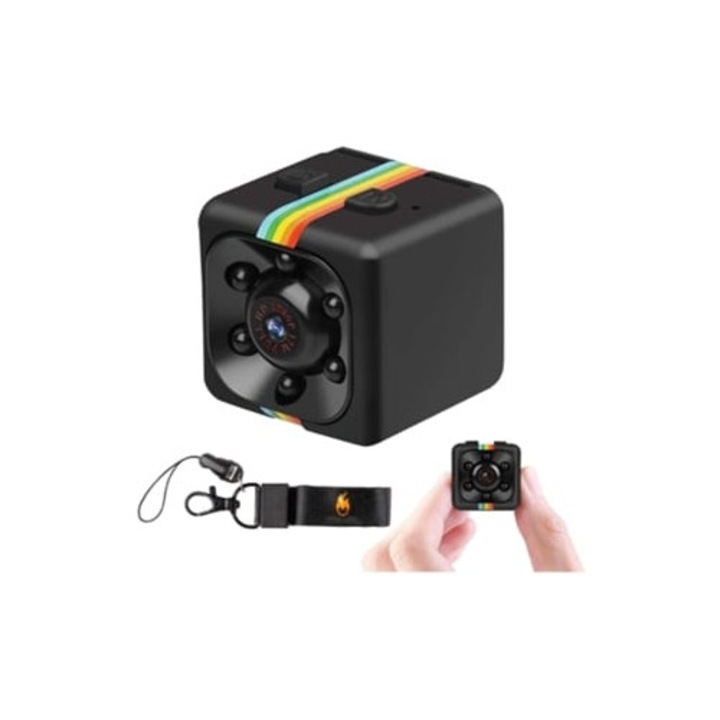 Camera spion mini wireless HD 1080P, viziune nocturna, fara Wifi