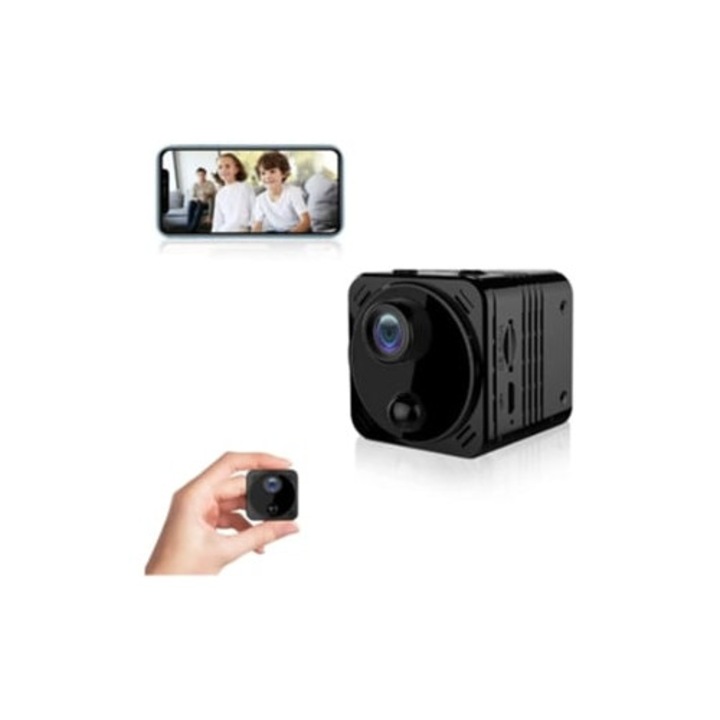 Camera spion 4K HD wireless, vizualizare in timp real, aplicatie telefon