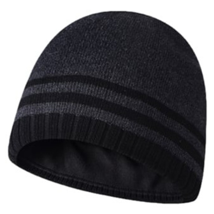 Caciula de iarna pentru barbati, simpla, negru