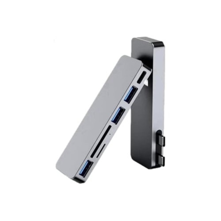 USB C Hub 7 az 2-ben, 4K, 100W, szürke