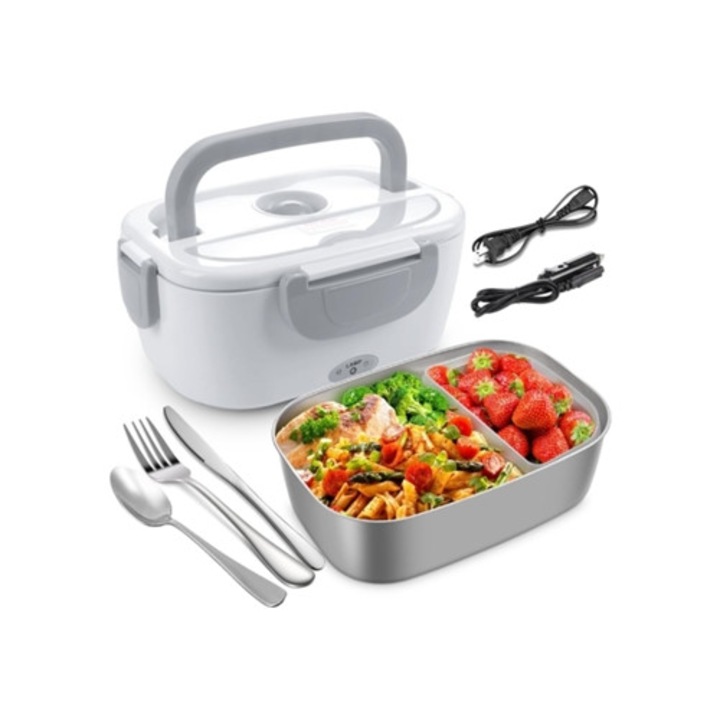 Cutie alimentara electrica etansa, 12v/24v/220v, pentru adulti, gri