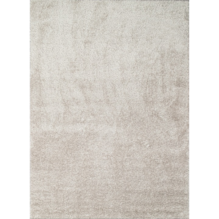 Covor Shaggy, SETA HALI, 120x160 cm, Uni, gri deschis, Plusat, pentru incalzire prin pardoseala, prietenos cu alergicii, 1750g/m2, poliester, Certificat Oeko-Tex