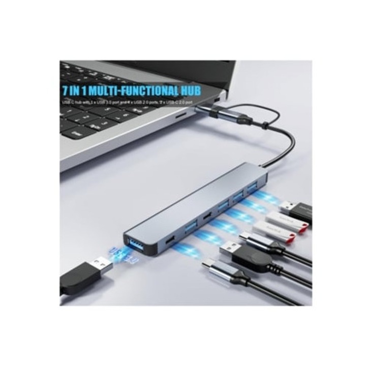 Gusshious USB C hub, gyors adatátvitel, kompakt kialakítás