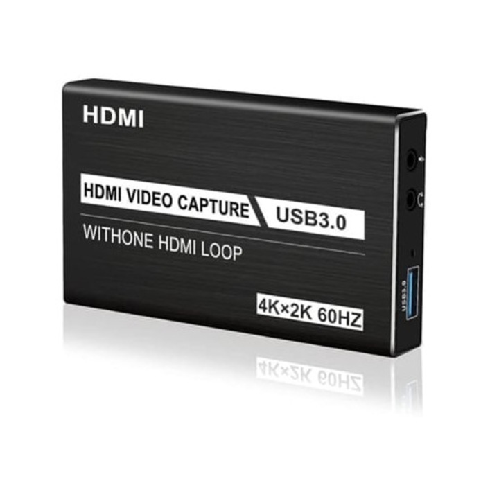 Карта за аудио-видео заснемане 4K, HDMI USB 3.0, 1080p 60fps, за стрийминг на живо