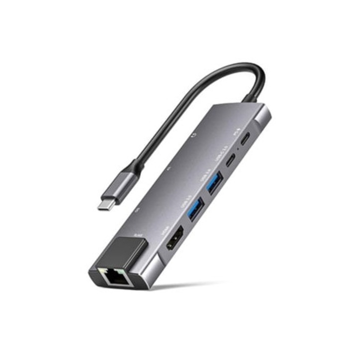 USB C elosztó 9 az 1-ben, 1 Gbps Ethernet, HDMI 4K, 100 W, 2 USB 3.0