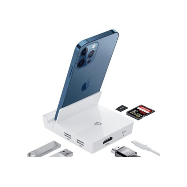 Hub 6 az 1-ben HDMI-hez, SD és TF kártyaolvasóhoz, tápellátáshoz