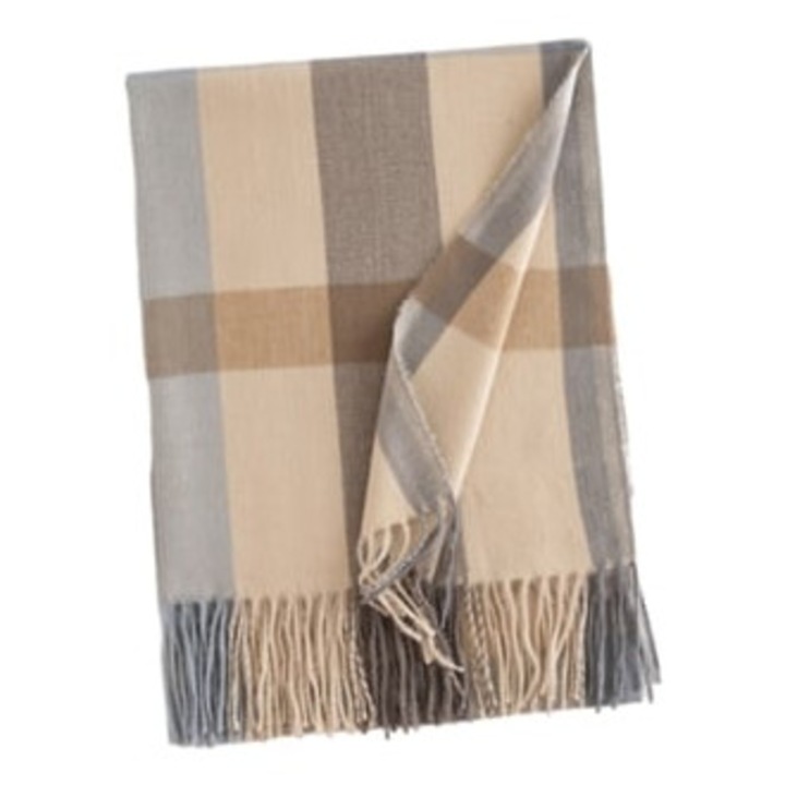 Női hosszú kötött sál, meleg, barna, 27.5x70.8cm