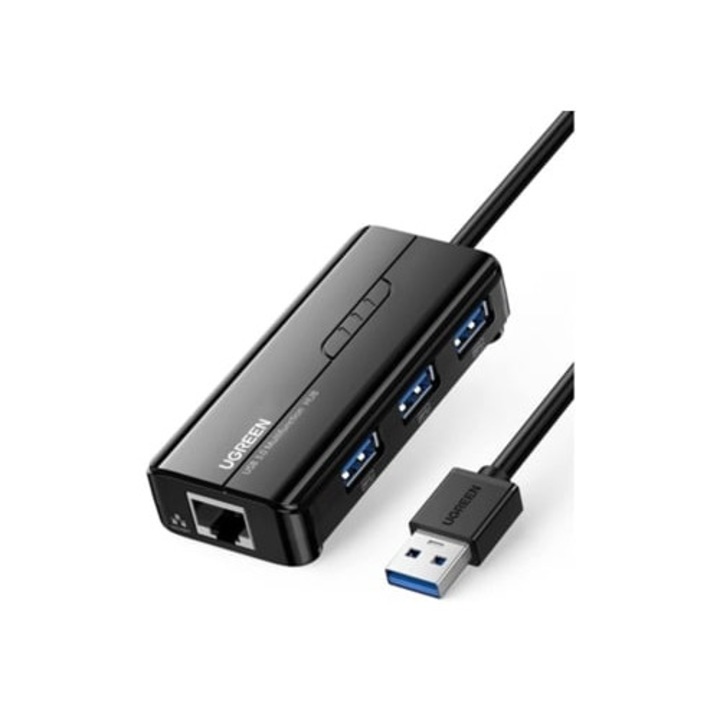 Hub USB Ethernet 3.0 RJ45 1000Mbps, kompatibilis Mac OS, Windows, Linux rendszerekkel
