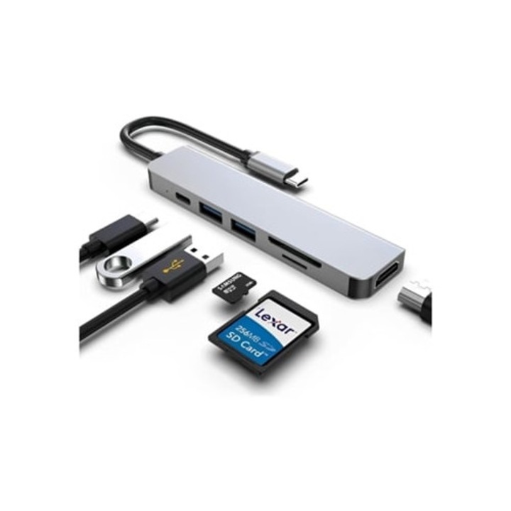 USB-C dokkolóállomás, HDMI-USB-C adapter, USB-C hub, Micro SD kártyaolvasó