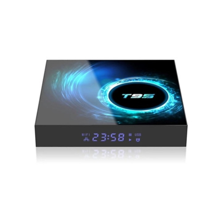 Mediaplayer Android TV Box 10.0, 4GB RAM, 64GB ROM, Ultra HD 6K, Dual Wifi