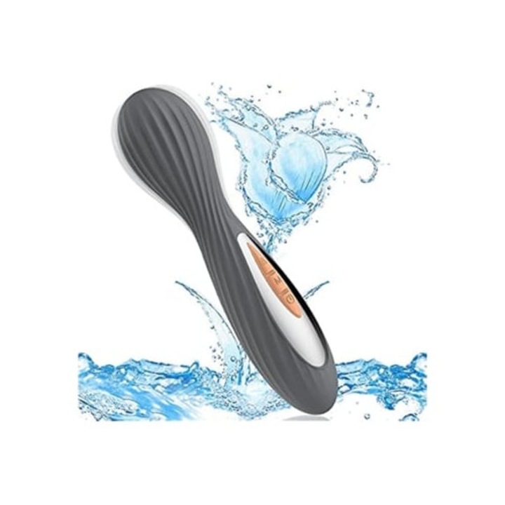 Hordozható mini masszírozó, 7 sebességes, 9 rezgési minta, fekete