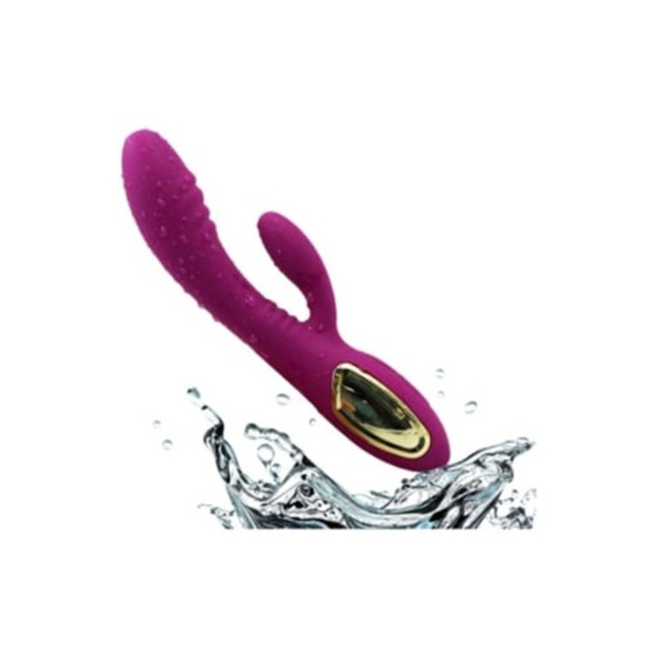 Vibrátor Dildó, szilikon, vízálló, 10 rezgés, lila