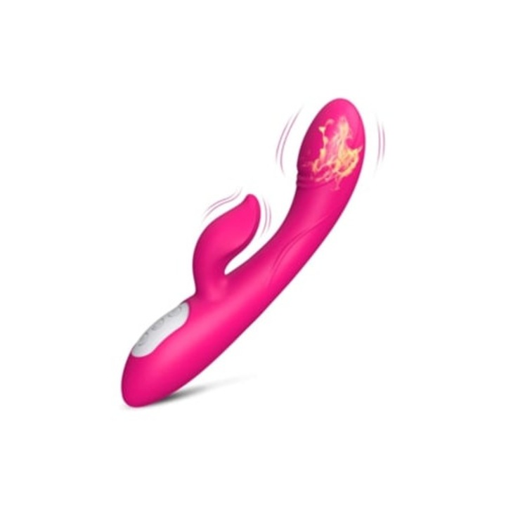 Vibrator за G-точка заек с уши, 12 режима на вибрация, розов