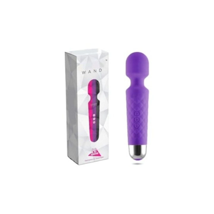Elektromos pálcavibrátor masszázs nőknek, vízálló, vezeték nélküli, lila