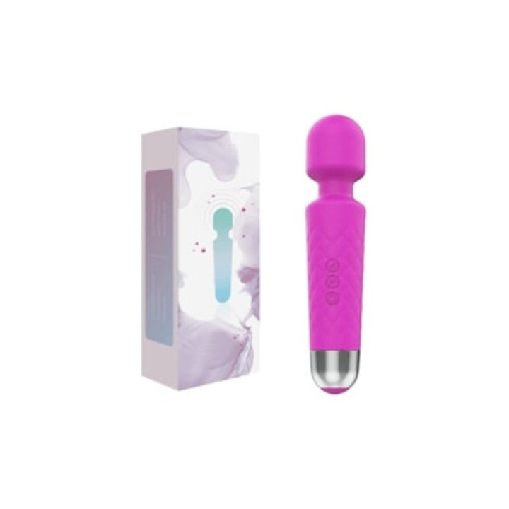 Újratölthető személyes vibrátor nőknek, 20 mintázat, 8 sebességfokozat, rózsaszín