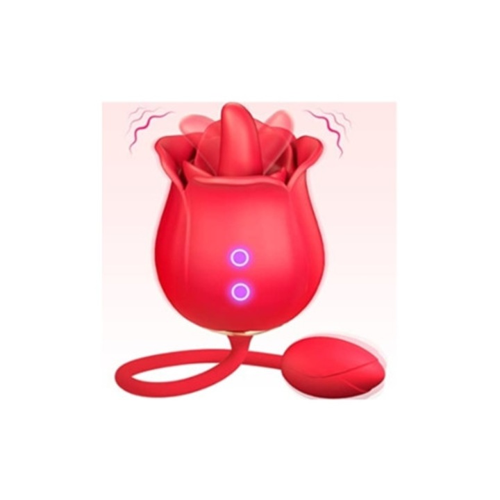 Vibrátor nőknek, nyelvvel, vibráló tojással