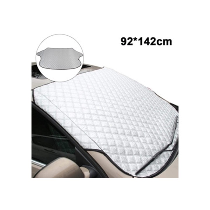Parasolar auto, 4 straturi, protectie zapada, gheata, soare, 92x142 cm