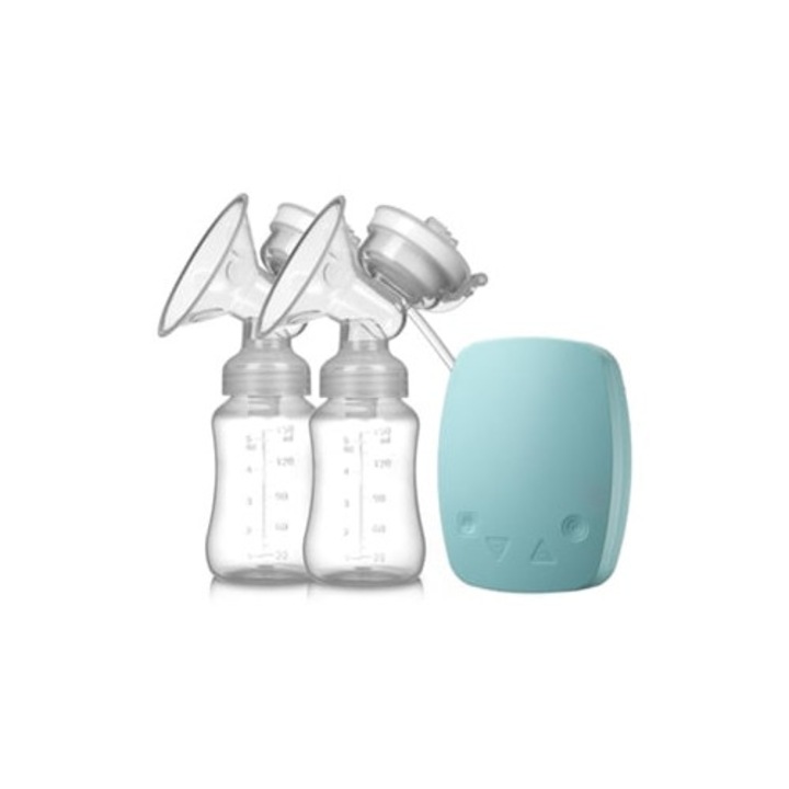 Elektromos mellszívó dupla hatással, nagy szívóerővel, automatikus masszázzsal, kék