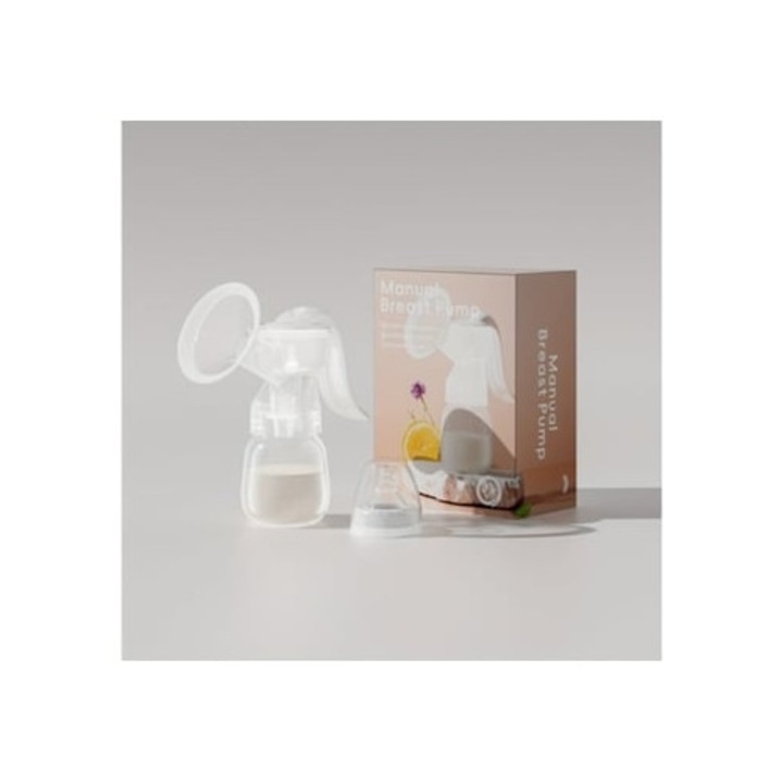 Kézi mellszívó, 180 ml, üveggel és cumival, Gusshious