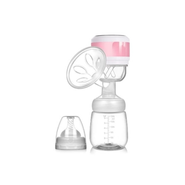 Rh319a elektromos mellszívó, rózsaszín, Gusshious cumisüveg szettel