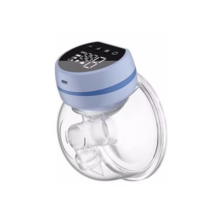 Hordozható elektromos mellszívó, 3 üzemmód, 9 szint, 24 mm, kék