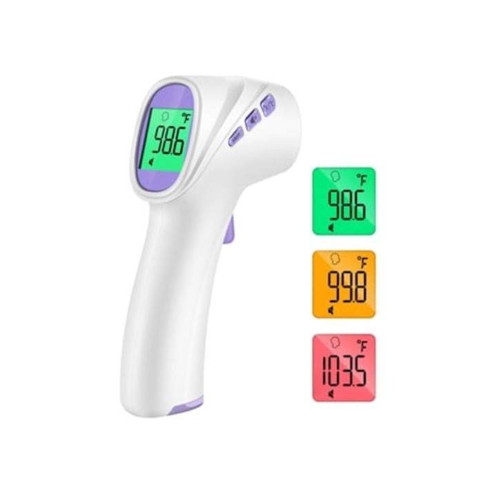 Termometru digital pentru frunte, pentru adulti si copii, culoare mov