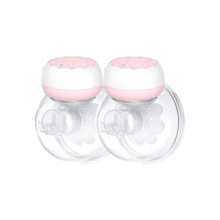 Kéz nélküli elektromos mellszívó, 4 üzemmód, 12 szint, rózsaszín