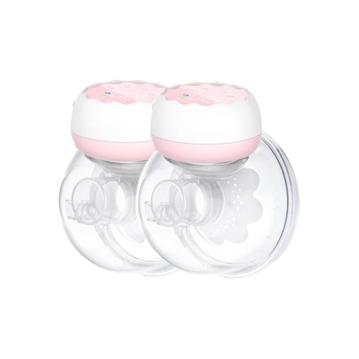 Elektromos mellszívók, 2 db-os szett, rózsaszín, 4 üzemmód, 12 szint