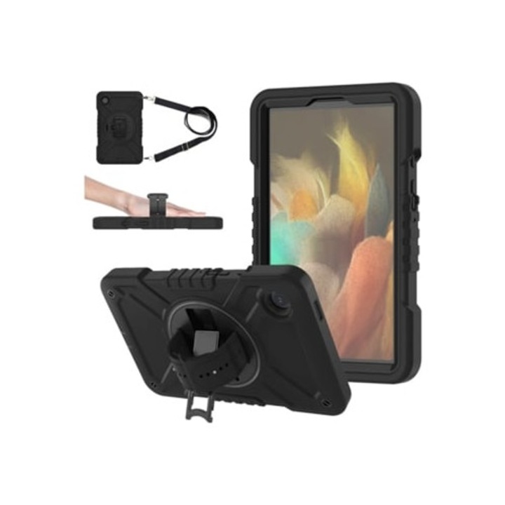 Husa tableta pentru Samsung Galaxy Tab A9 Plus X210/x216, cu curea Gusshious, neagra