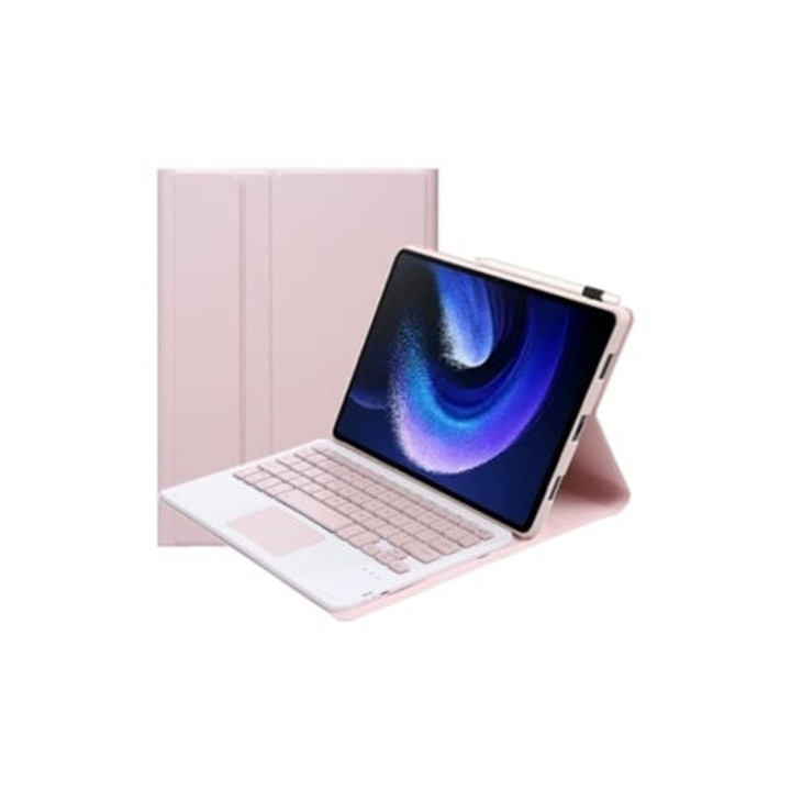 Калъф за таблет за Huawei Matepad Se 10.4 2023, розов, комплект с клавиатура