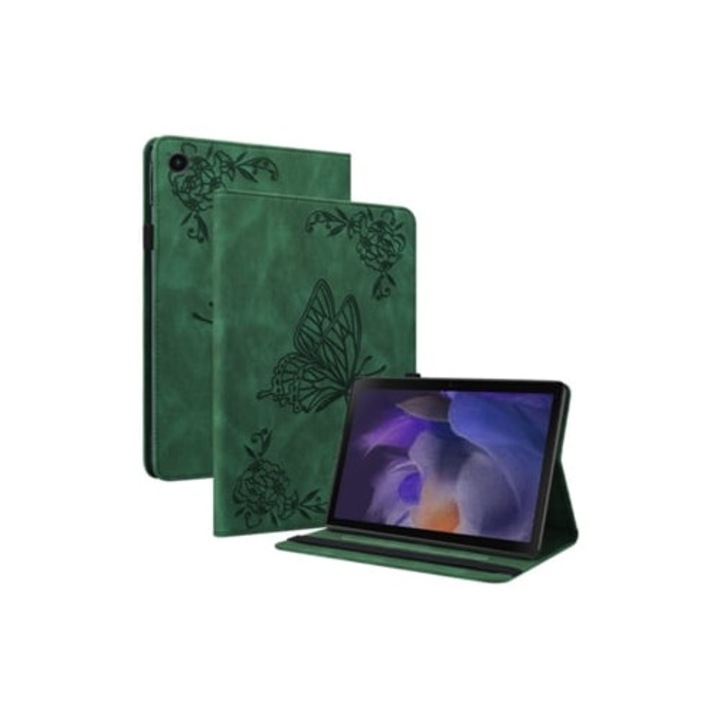 Husa tableta pentru Samsung Galaxy Tab S6 Lite P610, card holder, mat, verde inchis