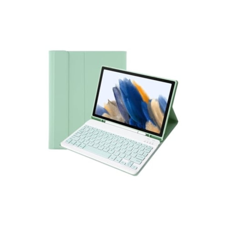 Husa tastatura pentru Samsung Galaxy Tab S9 Fe Plus 12.4", verde matcha